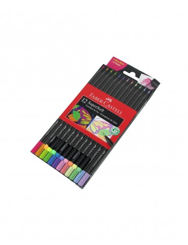 LAPIZ FABER SUPERSOFT NEON Y PASTEL x12